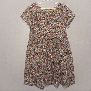 Mini Boden Girls Floral Cotton Short Sleeve Dress